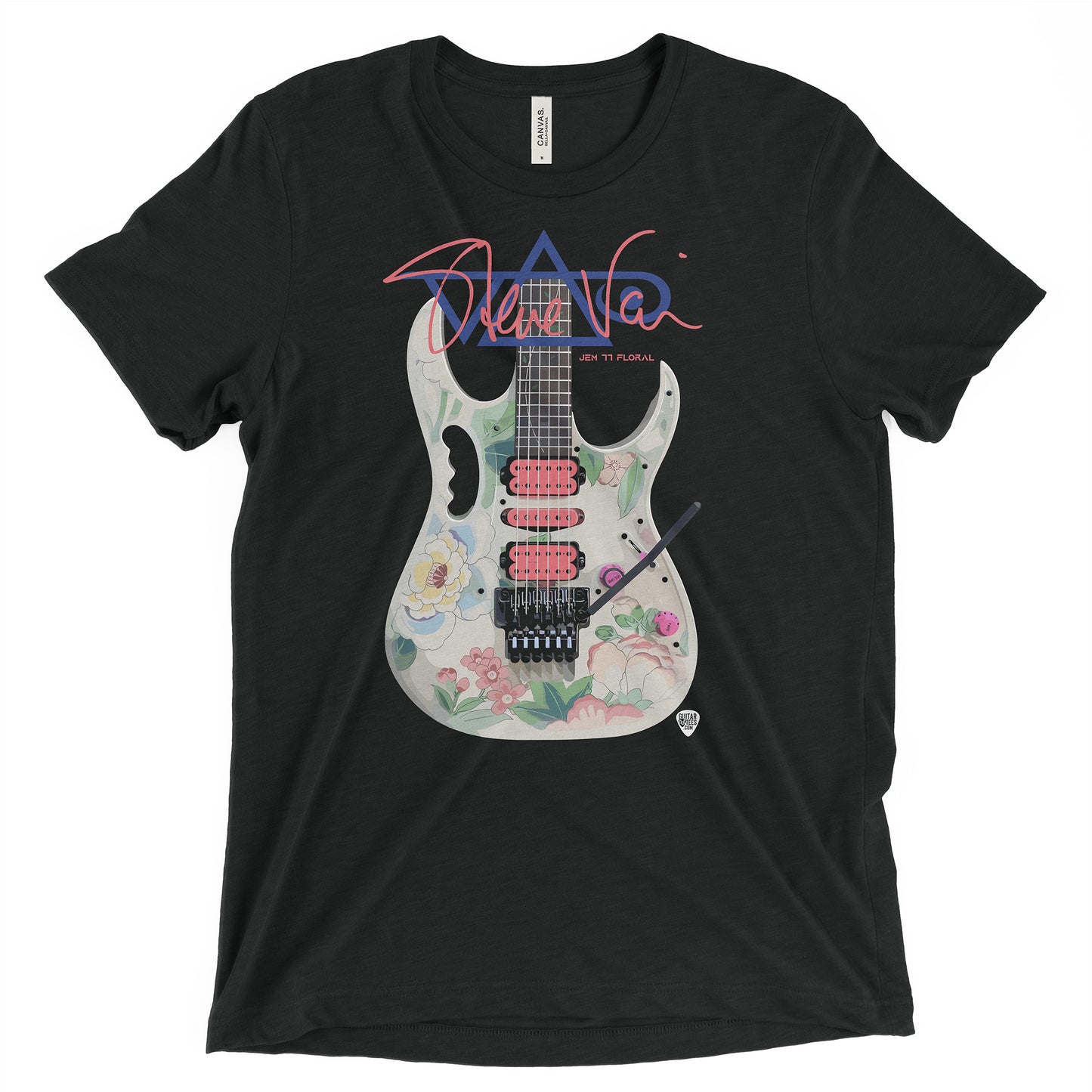 Steve Vai JEM77 White Floral Guitar Tee