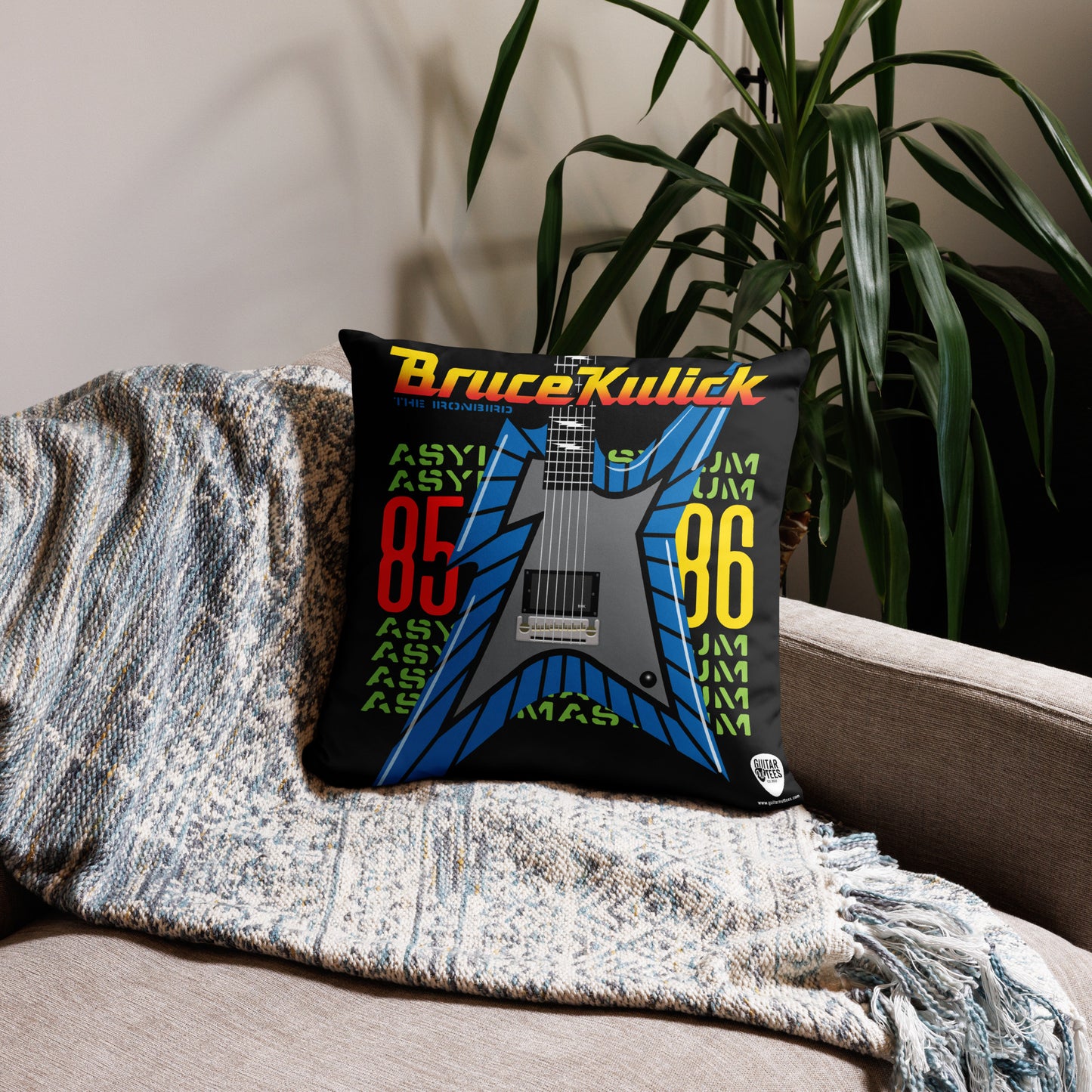 Blue Ironbird Guitar Pillow