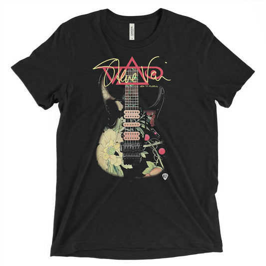 Steve Vai JEM77 Black Floral Guitar Tee